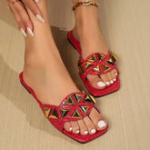 Comfortable Flat Sandals for Women in Plus Sizes with Stylish Design - Himpall